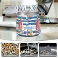 thumbnail image 6 of Yayeee Ashtray with Lid for Cigarette Smokeless Stainless Steel Home Ash Holder, Red Sailboats, 6 of 7