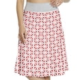thumbnail image 1 of Women's Art Deco Gardening Theme Daisy Art A-line Printed Skirt Casual Wear, XL, White Red, by Ambesonne, 1 of 6