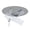 Gray,White, variant on ExtraLco 33.4 Inch Round Glass Coffee Table with Smoked Gray Tempered Glass Top, White Marble-Patterned Cross Base, Modern Center Table for Living Room, Office and Bedroom