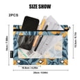 thumbnail image 3 of Flowers Dark Blue Leaves 2 Pack Pencil Pouch for 3 Ring Binder Smooth Zipper Folders with Pockets Clear Window Pencil Case, 3 of 6