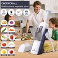 thumbnail image 3 of ONCE FOR ALL Stainless Steel Mandoline Slicer with Finger Guard & Non-Slip Base, Arthritis Friendly Vegetable Chopper for Kitchen, Easy Clean Onion Dicer with Container, Ergonomic Gift for Home Chef, 3 of 9