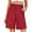 Red, variant on XuJwPNcy Shorts for Women Dressy Elastic High Waisted Knee Length Shorts Casual Wide Leg Summer Shorts with Pockets
