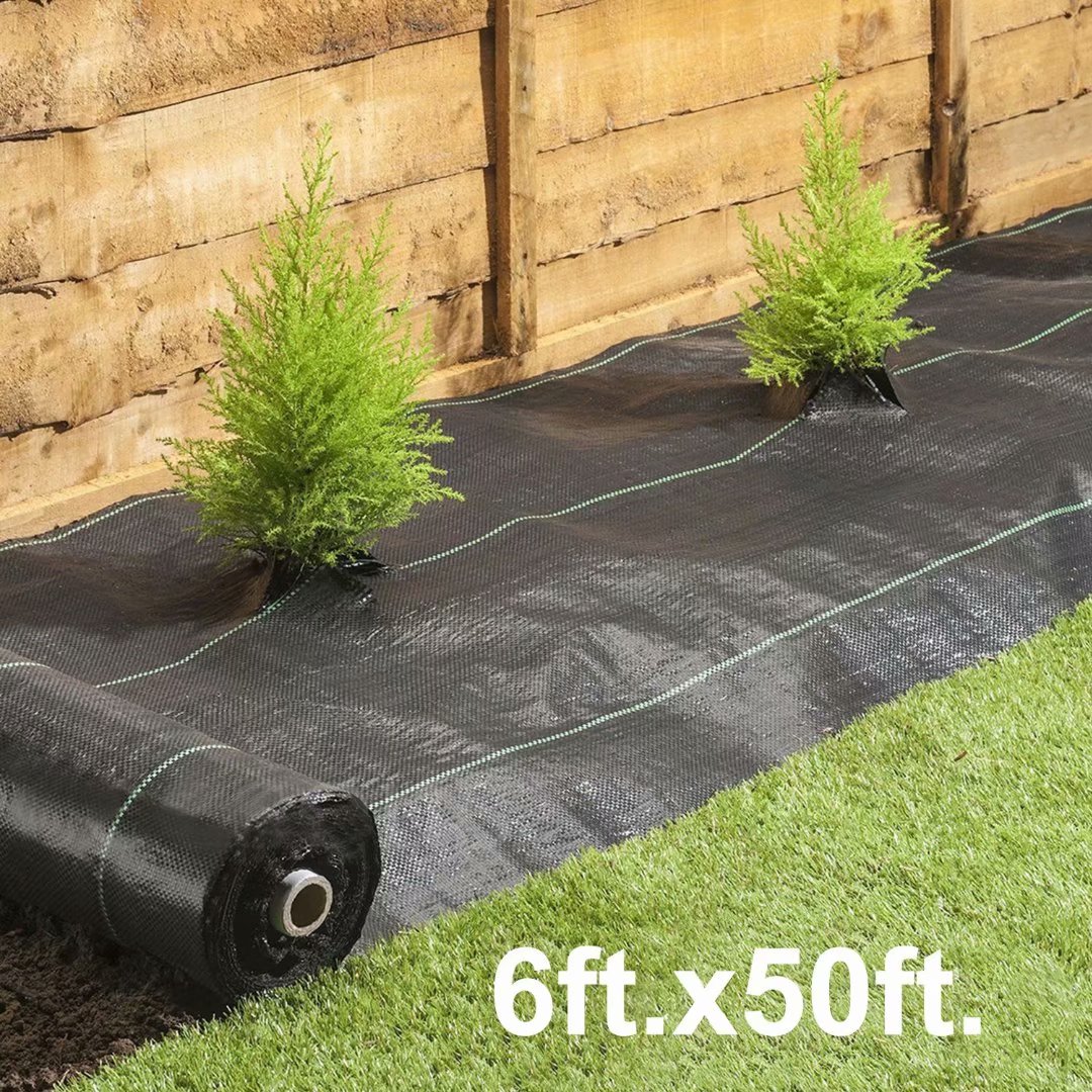 Agfabric Landscape Fabric Weed Barrier Ground Cover Garden Mats for Weeds Block in Raised Garden Bed, 6 Ft X 50 Ft - image 2 of 7