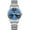 GJ16193-silver blue, variant on Women Men Couple Calendar Rhinestone Vintage Analog Automatic Self-Winding Mechanical Wrist Watch Stainless Steel Sapphire Crystal Waterproof Luminous Business Clock