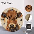 thumbnail image 4 of ZXCXRQFa Desk Clocks Watercolor Painting Cow Clock Home Decor Round Wood 10 Inch Wall Clocks Non Ticking Silent Clock Art for Living Room Kitchen Bedroom Decorative, 4 of 7