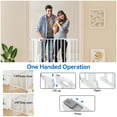 thumbnail image 4 of Dextrus Pet Gate Dog Gate with Cat Door,36"Tall Auto Close Metal Pet Gate, Fits Between 29.5"to 43"Wide, Easy Walk Through Gate,No Drilling Required, White, 4 of 5