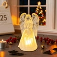 thumbnail image 4 of LED Angel Night Light – Crystal-Like Acrylic Cherub Ornament for Christmas Decoration – White Glowing Mini Angel Figurine for Table, Shelf, or Holiday Centerpiece (1 Pack), 4 of 4