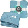 thumbnail image 6 of PetAmi Premium Cooling Dog Blanket | Lightweight Fluffy Pet Throw Blanket Bed Cover for Dogs, Cat, Puppies | Pet Blanket Furniture Protector Couch Sofa | Reversible Fuzzy Cozy | 40x60, Dusty Blue, 6 of 8
