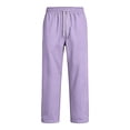 thumbnail image 4 of Men's Baggy Sweatpants Athletic Loose Wide Leg Elastic Waist Lounge Relaxed Open Bottom Joggers Pants with Pockets Light Purple L, 4 of 5