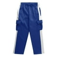 thumbnail image 6 of IVEYRTF Children's Cargo Pants Fall Winter Elastic Waistband with Drawstring and Pockets Casual Sports Sweatpants Trousers for Kids 3-13 Years(Blue#1,11 Years), 6 of 7