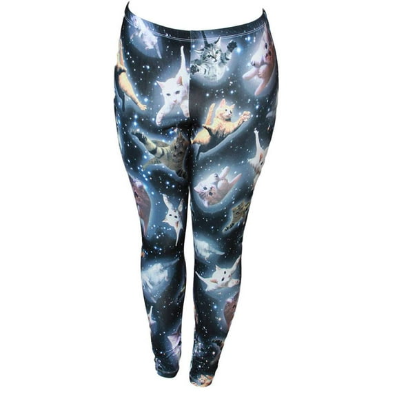 Cute Space Kitten Ladies Leggings