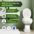 thumbnail image 5 of Sheffield 2 Piece Round Toilet White Ceramic 0.8/1.6 GPF Dual Flush Toilet w/Slow Close Seat Renovators Supply, 5 of 13