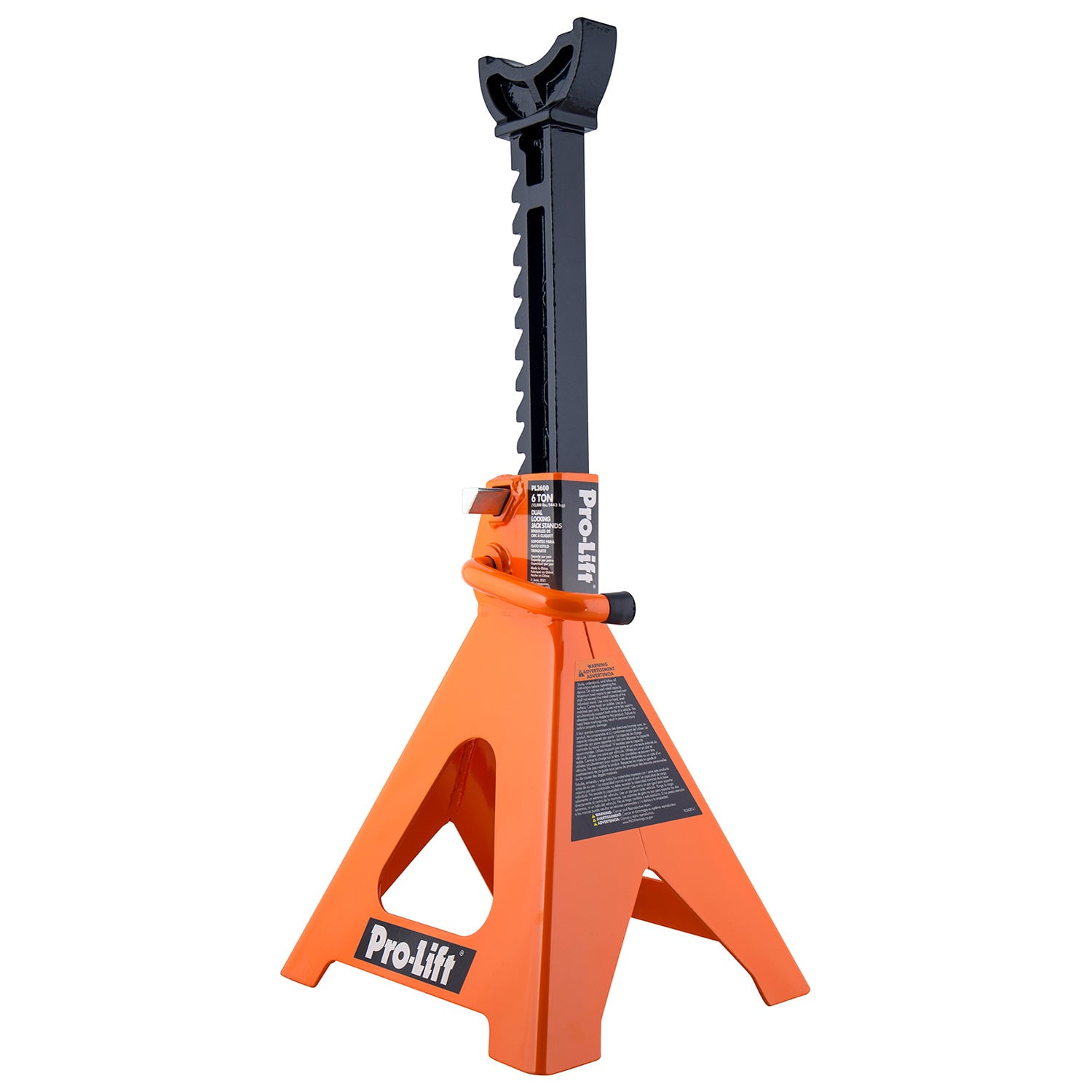 Pro-Lift Heavy Duty 6 Ton Jack Stands Pair - Double Locking Pins - Handle Lock and Mobility Pin for Auto Repair Shop with Extra Safety