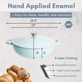 thumbnail image 5 of Lexi Home 5-Qt Enameled Cast Iron Dutch Oven with Lid & Loop Handle, Light Blue, 5 of 7