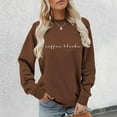 thumbnail image 2 of Arlun Classy Until Tipoff Sweatshirts for Women Basketball Game Day Oversized Pullover Sweatshirt Crewneck Loose Fit Long Sleeve Basketball Mama Hoodless Tops Coffee2 L, 2 of 4