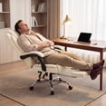 thumbnail image 5 of Vyrox Home Office Chair, High Back Executive Leather Desk Chair with Arms, Ergonomic Adjustable Swivel Computer Chair,White, 5 of 6