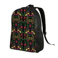thumbnail image 2 of Cauagu Mexican Flower 2 Print Backpacks,Travel Daypack Casual Laptop Backpack Bookbag Fits 15 Inch Computer for Men Women, 2 of 8