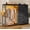 Black Wood, variant on 49.2" W Dresser with Hanging Rack & 6 Fabric Drawers for Bedroom, Featuring LED Lights and Charging Station, White Fabric Dressers & Chest of Drawers with Grid Panel & 4 Hooks, Wooden Top