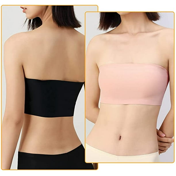 Strapless Bra Seamless Exquisite Underwear Stretchy Appearance Stretchy  Non-Padded Tube Top Bras Good Elasticity Adjustable Lightweight Underclothes  Women S-M 