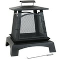 thumbnail image 3 of Sunnydaze Pagoda Style Steel with Black Finish Outdoor Fireplace - 32", 3 of 9