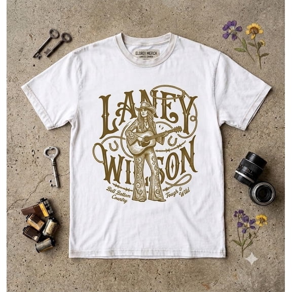 Lainey Wilson Vintage Western Graphic Tee - Bell Bottom Country Tough & Wild Shirt