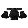 thumbnail image 2 of Ticikt 3-Piece Lace Collar & Cuff Set, Detachable Elegent Satin Lace Jabot with Wrist Cuffs,Black, 2 of 3