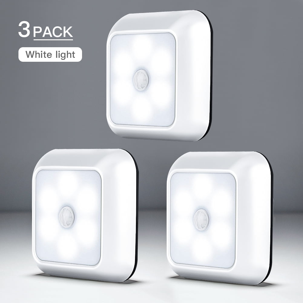 Kepooman 3 PCS Portable Wireless Motion Sensor Light for Bedroom / Hallway / Stairs, White Light, White Kepooman 3 PCS Portable Wireless Motion Sensor Light for Bedroom / Hallway / Stairs, White Light, White