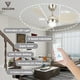 thumbnail image 2 of Ventilador de Techo con Luz para Recámara: Ventilador de Techo Pequeño y Silencioso de 30 Pulgadas con Control Remoto - 6 Velocidades y 3 Cc - Motor CC Reversible - Uso en Interiores y Exteriores - 3 Aspas Gris, 2 of 7
