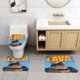 thumbnail image 2 of Lava Juego de 3 alfombras de baño de coral fleece: tapete de baño + alfombra de inodoro en forma de U + funda de tapa de inodoro en forma de O, 2 of 6