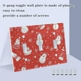 thumbnail image 3 of Yayeee Toggle Light Switch Wall Plate 3-Gang 6.37"x4.48" Decorative Outlet Cover, Red Snowman, 3 of 7