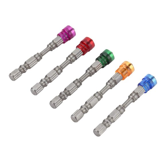 Embouts de Tournevis, 5pcs 65mm S2 Magnétique Adaptateur de Tournevis de Tête Ph2 - avec Aimant et Jauge de Profondeur + Bit Ph2 (Couleur)