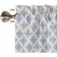 thumbnail image 5 of Kitchen Curtains Set, Abstract Blue Kitchen Curtains and Valances Set, Modern Contemporary Art Vintage Rod Pocket Tier Curtains 36 Inch Length for Cafe/Bedroom Windows, 5 of 6