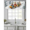 thumbnail image 4 of Cat Sled Ski Valances for Windows Winter Snow Sweater Christmas Rod Pocket Curtains Valance Short Window Treatment Drapes for Living Room, Bedroom Bathroom 42"&nbsp;W x 18" L, 4 of 5