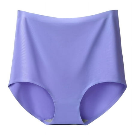 ylioge Silk Underwear for Women Plus Size L-4XL High Waisted No Show Panties Ladies Casual Solid Stretchy Full Coverage Butt Lifting Briefs Clearance