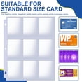 thumbnail image 4 of 1080 Pockets Card Sleeves Binder Sheets, 9 Pocket for 3 Binder, Trading Cards Fit Baseball, Football, Game, Business Cards(60 Pages), 4 of 4