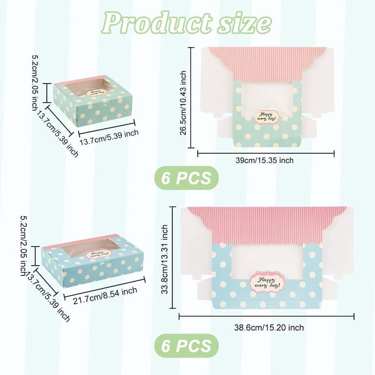 Sturdy Pastry Boxes Essenya 15 PCS Cake Boxes 8 Inch, 8x8x5 Inch Cake ...