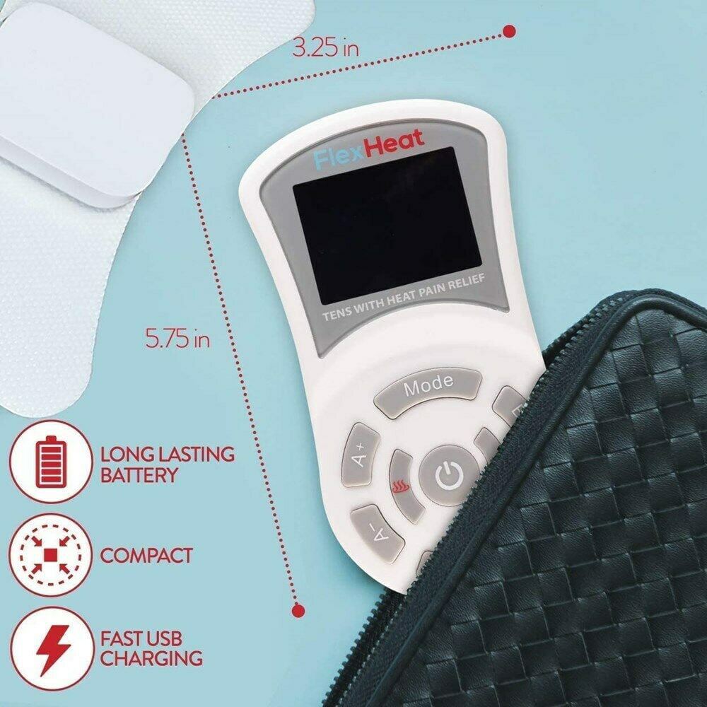 Easy@Home Heat TENS Unit, TENS EMS Unit with Heat Therapy, 510K Cleare