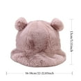 thumbnail image 3 of Gorro de pescador de felpa con doble bola de pelo a la moda de otoño e invierno para mujer, gorro cálido Fridja  nalpqowj1137, 3 of 7