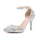 thumbnail image 3 of XIHAHA-Sandalias de tacón alto para mujer, zapatos de fiesta de Color, diseño Floral, con diamantes completos, 3 of 5