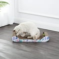 thumbnail image 3 of THE LICKER STORE Rini 23.75" Modern Cardboard Lounge Bed Cat Scratcher with Built-In Bell Toys and Catnip, White/Multi, CSR1003A, 3 of 9