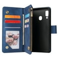 thumbnail image 5 of Samsung Galaxy A20e Wallet Case, Dteck Soft Leather Zipper Wallet Case Magnetic Buckle Horizontal Flip Cover with 5 Card Slots/Photo Pocks For Samsung Galaxy A20E (not fit A20), Blue, 5 of 8