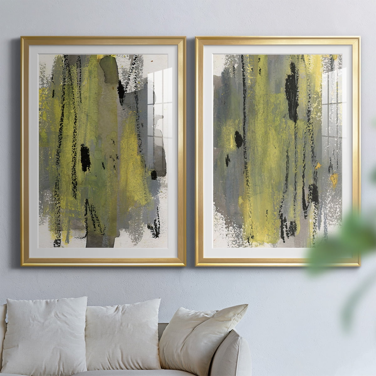 Wexford Home Loft Pastel I Premium Framed Print, 26.5" x 36.5" - Ready to Hang, Gold (Set of 2)