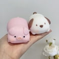 thumbnail image 3 of 2 Pieces Piggy & Puppy Squishy Stress Toys, Slow Rise PU & Silicone Fidget for Kids & Adults, Anti-Stress Hand Toys, White Elephant Gifts, 3 of 7