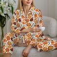 thumbnail image 6 of Picia Hot Fresh Pizza Pattern Women’s Long-Sleeve Sleepwear Set - Soft 2-Piece Loungewear with Pockets, Comfy PJs for Relaxing Nights-Small, 6 of 7
