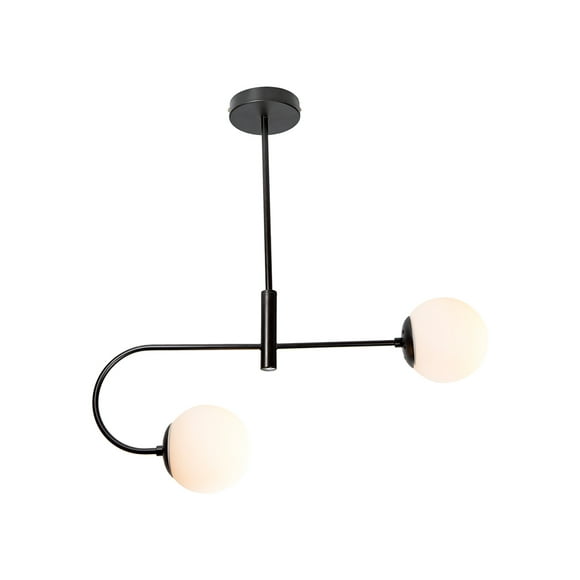 Lámpara Colgante Lumimexico Contemporary Clean Negro E27 40w 2 Luces 23184-2