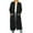 Black, variant on Women's Plus Size, Casual Long Open Front Drape Duster Sweater Cardigan