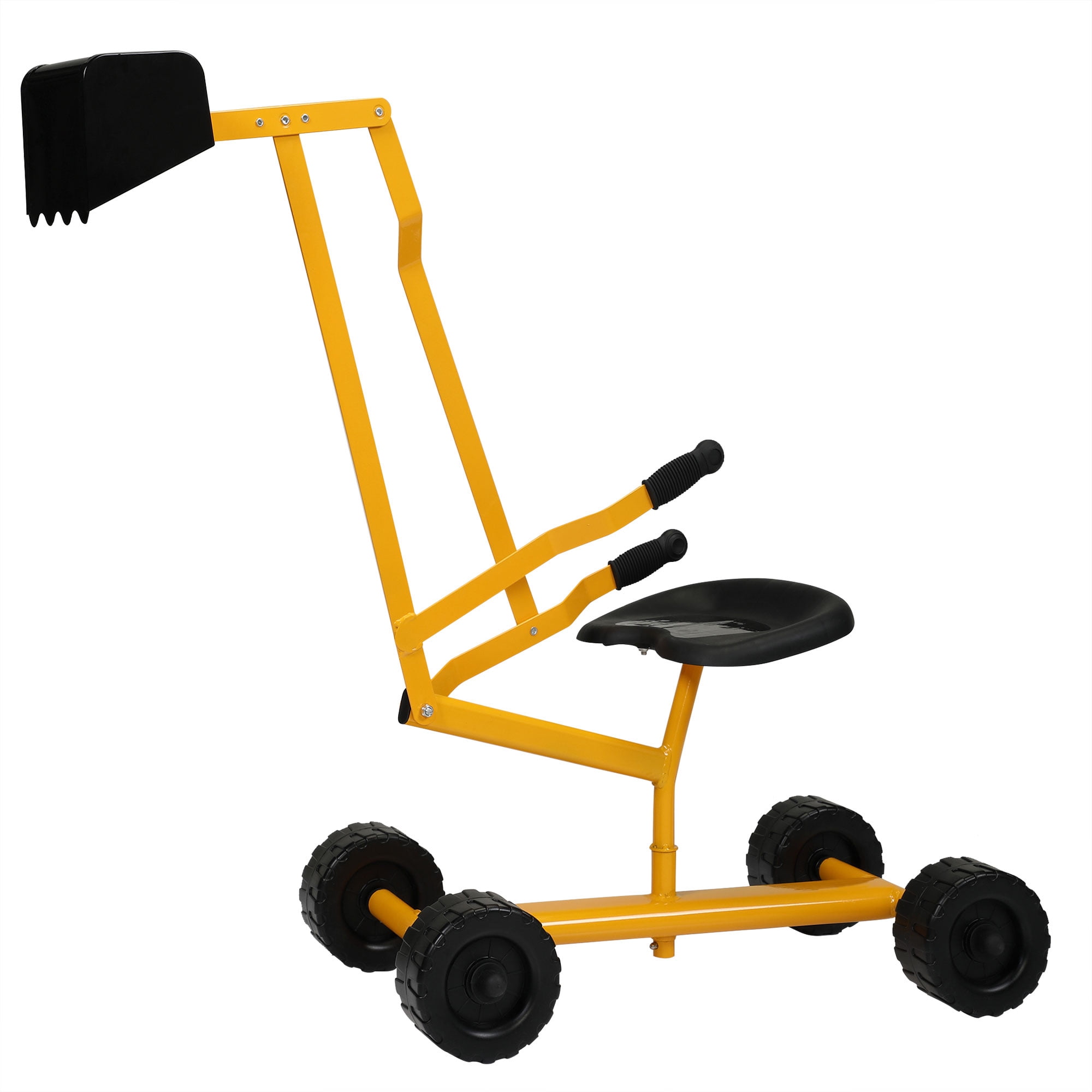 Kepooman Kids Ride on Excavator, Small Wheel Toy Car for Kids with Extendable Shovel, Yellow Kepooman Kids Ride on Excavator, Small Wheel Toy Car for Kids with Extendable Shovel, Yellow