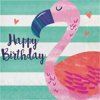 5PK Pineapple N Friends Flamingo Happy Birthday Lunch Napkins