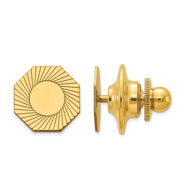 14k Yellow Gold Mens Tie Tac Lapel Pin Bar For Dad Mens For Him