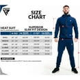 thumbnail image 4 of RDX Sauna Suit With Hood, Full Body Heat Weight Loss Suit, Anti Rip Long Sleeves Tracksuit, Boxing MMA Gym Fitness Running Slimming Zipper Jacket, Top Bottom Trouser Pants Sweat Suit Set Men Women, 4 of 8